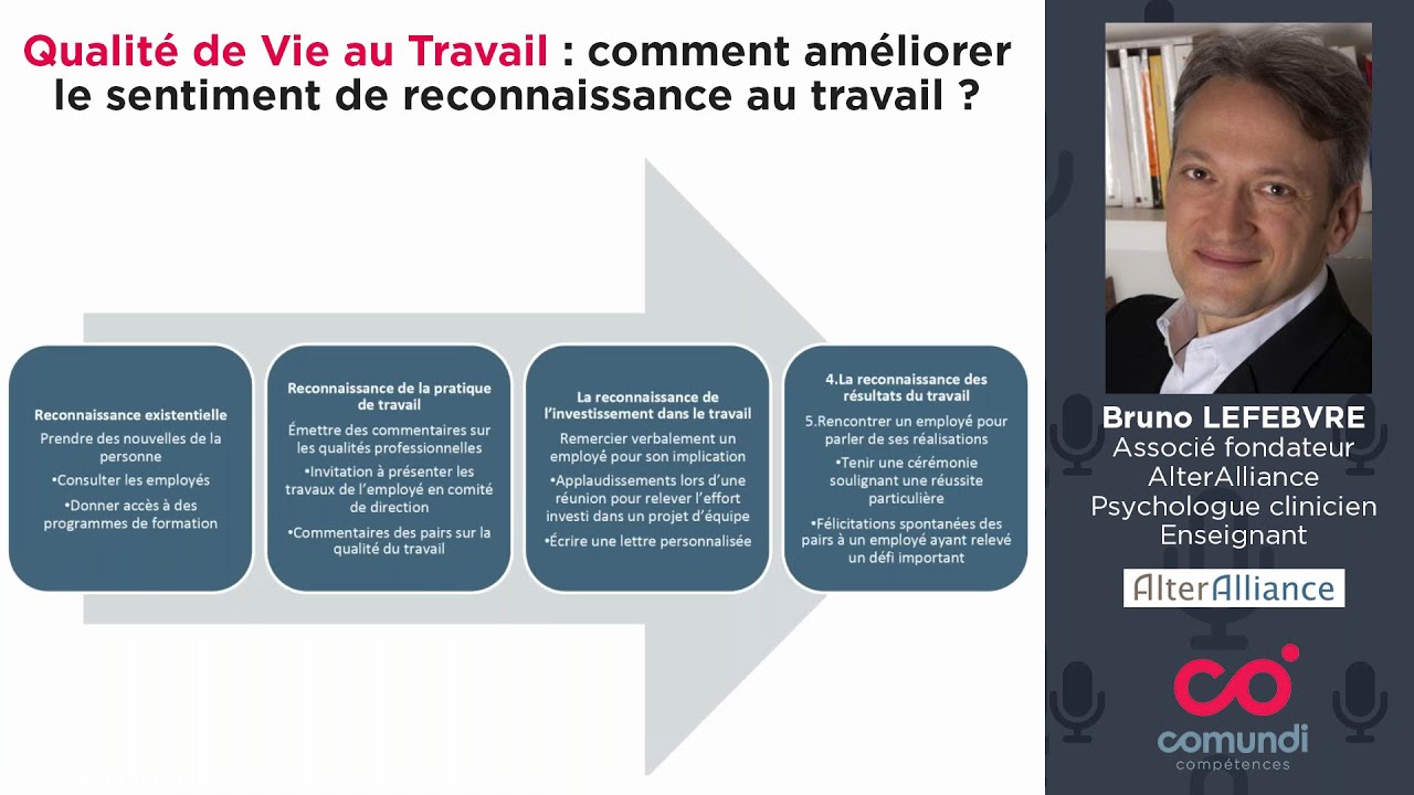 Webinar  Qualité de Vie au Travail  comment améliorer le sentiment de